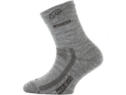 Lasting dětské tenké merino ponožky šedé