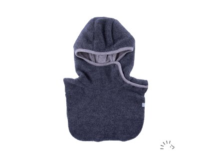 Vlněná kukla merino fleece- šedá