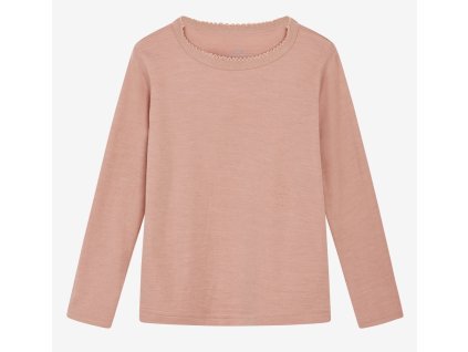 Triko merino/bambus Hust and Claire dlouhý rukáv - ash rose
