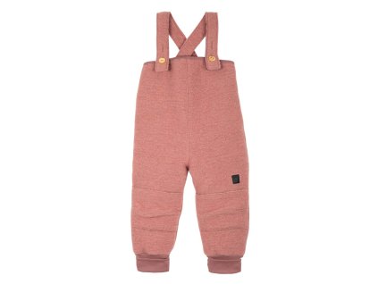 Kalhoty z vařené vlny s laclem Pure Pure - starorůžová