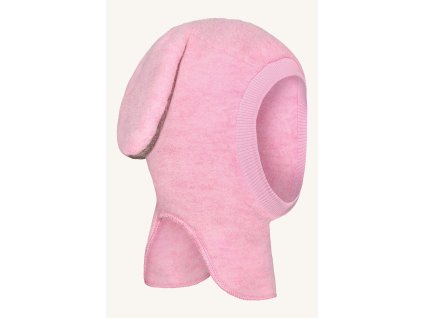 Kukla z merino fleese Hust and Claire s oušky- pink