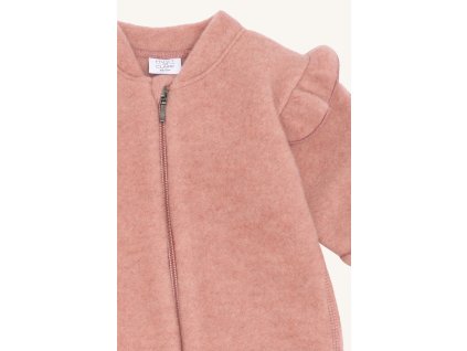 Zimní overal merino fleece jeden zip bez kapuce Hust and Claire - ash rose