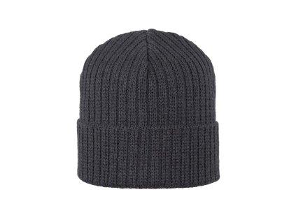 Merino čepice žebrovaná Pure Pure - dospělá -antracit