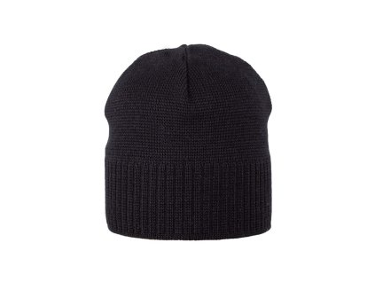 Merino čepice beanie hladká Pure Pure - černá