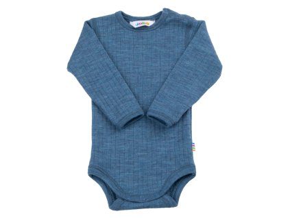 Merino body basic JOHA jeansová modrá