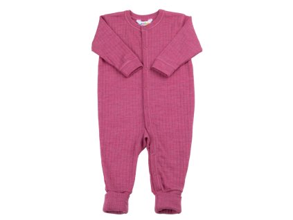 Merino overal s přehrnutím JOHA basic - sv.fuchsia