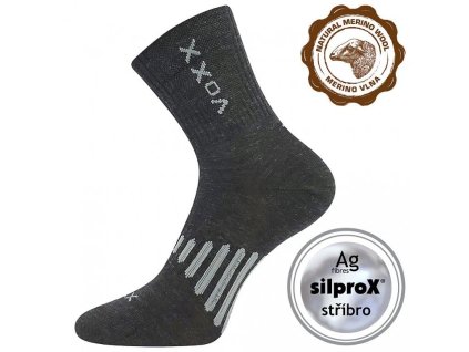 33042 2 ponozky voxx powrix tmave seda velikost 43 46 29 31