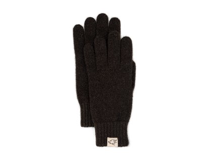 Gloves made of yak wool, dark brown (S)