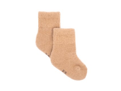 Children's socks made of camel wool, beige (15 19)