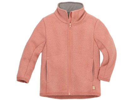Merino bundička/mikina se zipem Disana - žvýkačková růžová