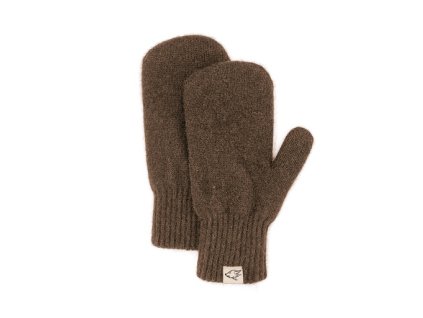 Palčáky z jačí vlny středně hnědé