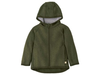 Merino bundička s kapucí na ZIP Disana - olive