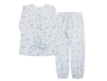 Pyžamový set BAMBUS Joha - pelikáni na sv.modré