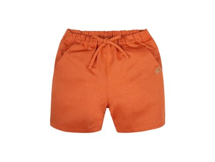 Šortky LEN/BAVLNA Pure - cihlová
