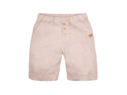 Šortky LEN Pure - krémová