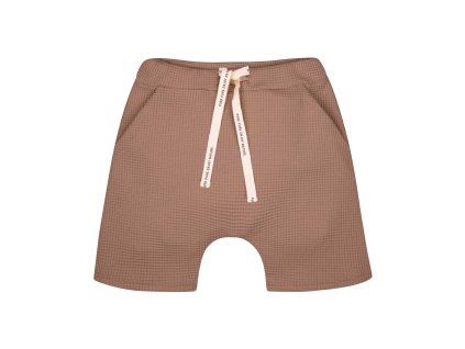 Šortky BIOBAVLNA vafle Pure - cappuccino