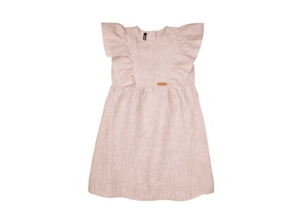 Lněné šaty Pure - krémová