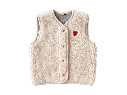 Dětská vesta TYB junior Alwero Robby - Sandy brown se srdíčkem