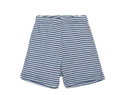 Šortky PROUŽKY merino/hedvábí JOHA - modrá