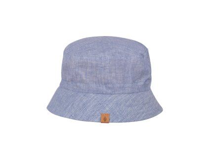 Lněný dámský/dětský letní klobouk Pure - nebesky modrá