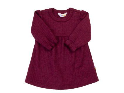 Šaty merino JOHA basic- divoký amarant