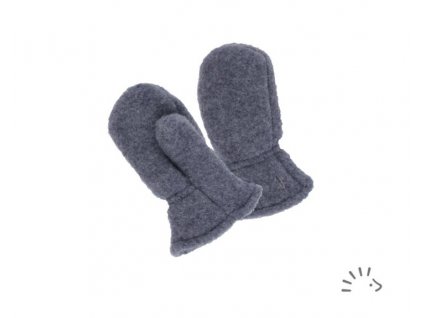 Vlněné rukavice dětské merino fleece- šedá