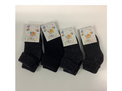 Vlněné ponožky Diba ohrnovací dětské - mix tmavých barev