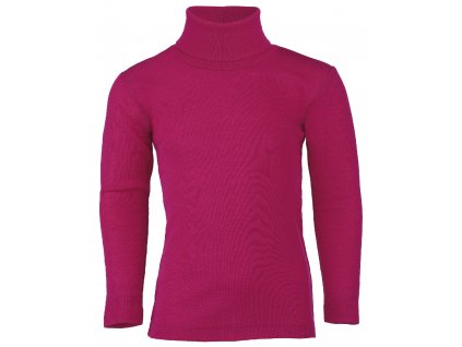 Dětský rolák merino/hedvábí Engel malinový
