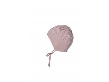 Pletená čepice pro miminka OSLO bonnet mpDenmark růžová
