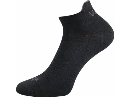 Dospělé tenké kotníčkové merino ponožky Voxx Rod- černá