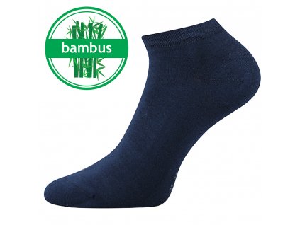 Dospělé nízké bambusové ponožky Lonka Desi - tm. modré