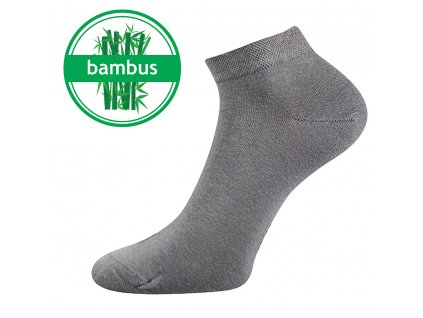 Dospělé nízké bambusové ponožky Lonka Desi - sv. šedé