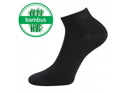 Dospělé nízké bambusové ponožky Lonka Desi - černé