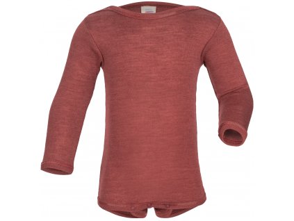 Body merino/hedvábí Engel s patentky na ramenou  měděná