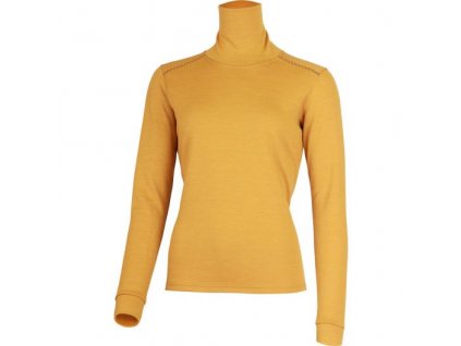 Dámský merino rolák Lasting JENY - hořčicový