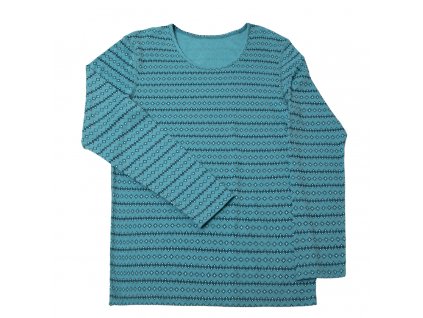Dámské merino triko JOHA - modré korálky
