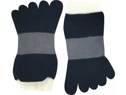 Prstové ponožky bavlna Voxx nízké PRSTAN A 11 - černá/šedá