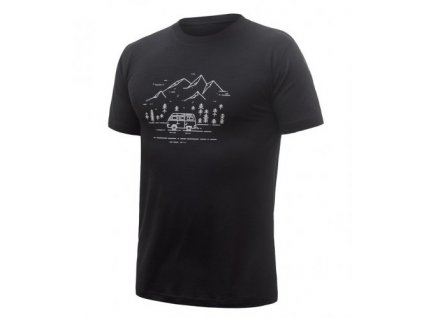 Pánské merino triko Sensor active pt Van Life kr.rukáv černá