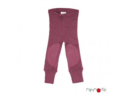 ManyMonths® Natural Woollies Unisex Leggings with Knee Patches DarkCerise L