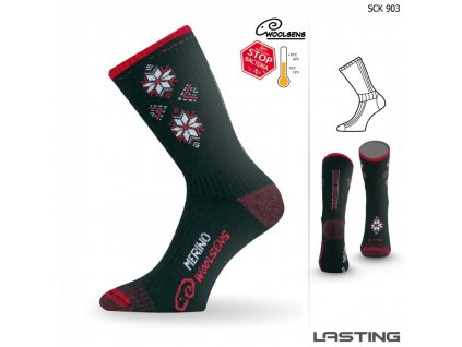 Lyžařské ponožky s norským vzorem Lasting - běžky