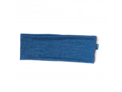 Glueckskind Stirnband royalblau Buben Knaben Herren 100 bio GOTS MerinoWolle Seide1