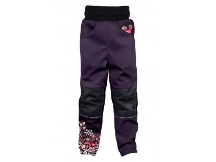 softshellove kalhoty detske sova fialova