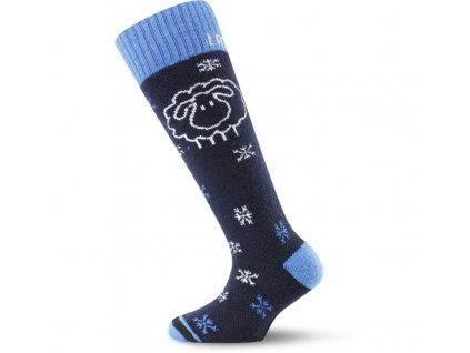Lyžařské ponožky Lasting modrá ovečka