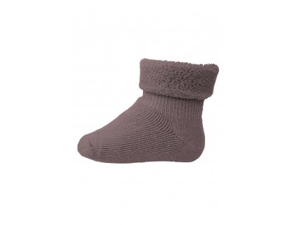 Merino froté ponožky 80% tm. fialové