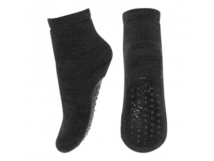 Merino ponožky silné MP Denmark tm. šedý melír protiskluzová podrážka