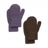 Dětské vlněné palčáky Celavi 2 páry hnědá/fialová