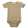 Body kr. rukáv merino/hedvábí JOHA - khaki proužky