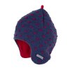 Teplá dětská čepice Pure Pure vlněný fleese- modrá s puntíky