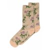 Merino ponožky MP Denmark květinový vzor na pískovém melíru