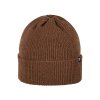 Velmi teplá merino čepice žebrovaná s ohrnovacím lemem Pure Pure s kašmírem - unisex dospělá - oříšková